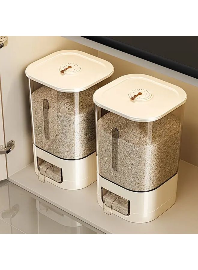 Milky White 14 33LB Sealed Moisture Proof Rice Bucket Flour Storage Container - Image 3